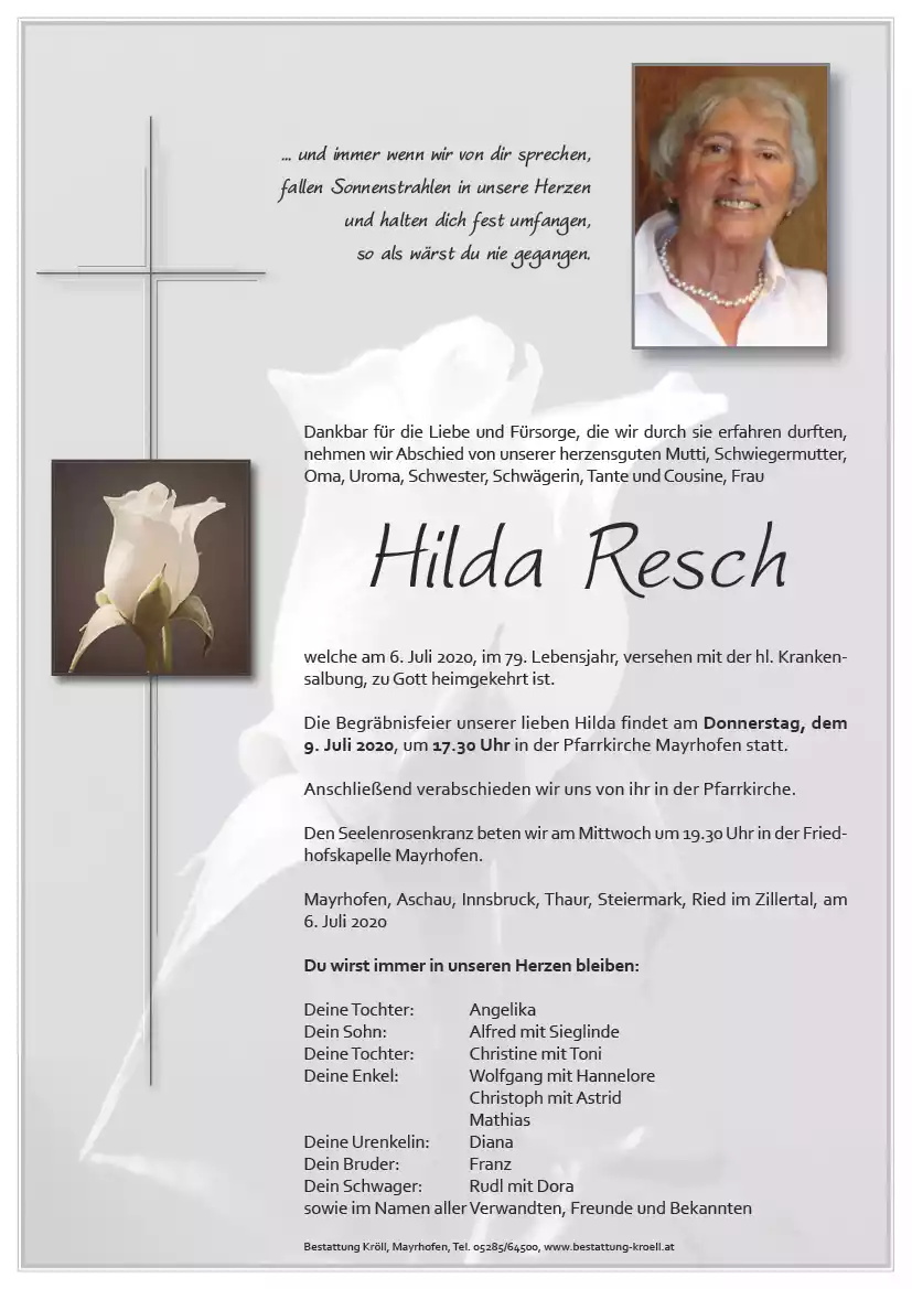 Parte von Hilda Resch